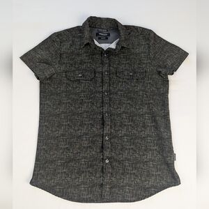 Kenneth Cole Charcoal and White Button Down Shirt
